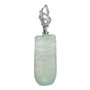 Ixia Botella Decorativa Verde-Plata de Cristal 19 x 13 x 62 cm