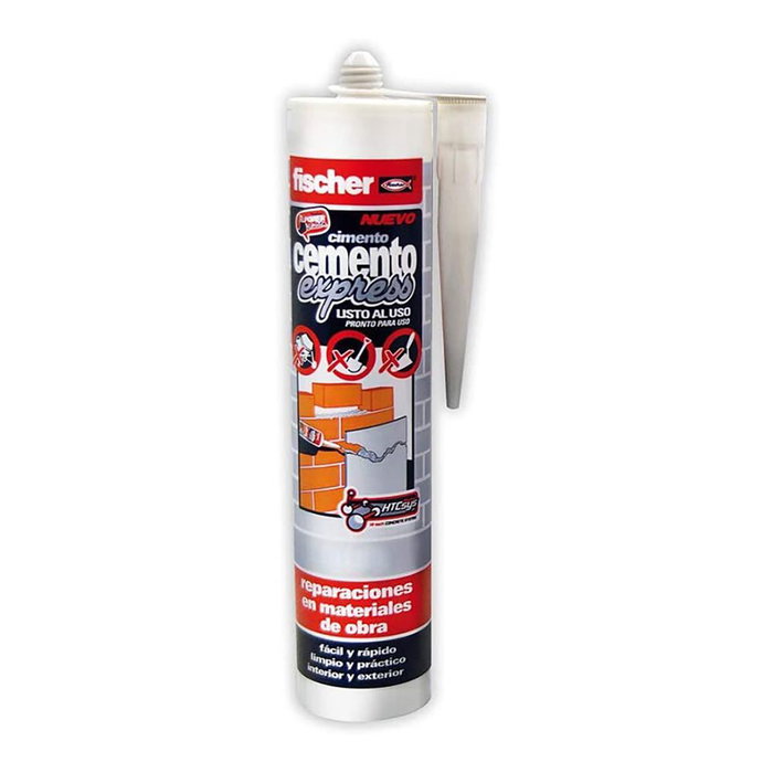 Fischer Cemento Express Gris Oscuro 310 ml - Relleno de Reparación de Juntas, Libre de Olores, Fácil Aplicación Fischer Cemento Express Gris Oscuro 310 ml - Relleno de Reparación de Juntas, Libre de Olores, Fácil Aplicación