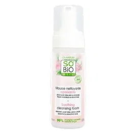 So'Bio Etic Espuma Limpiadora Calmante Aloe 150ml para Piel Sensible Bio Vegana