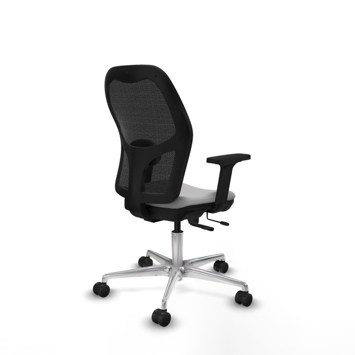 PIQUERAS Y CRESPO Silla de oficina Jorquera con mecanismo Sincro/Traslack, Gris claro y Negro