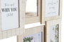 DKD Home Decor Marco Multifoto MDF y Cristal para 5 Fotos, Natural