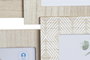 DKD Home Decor Marco Multifoto MDF y Cristal para 5 Fotos, Natural