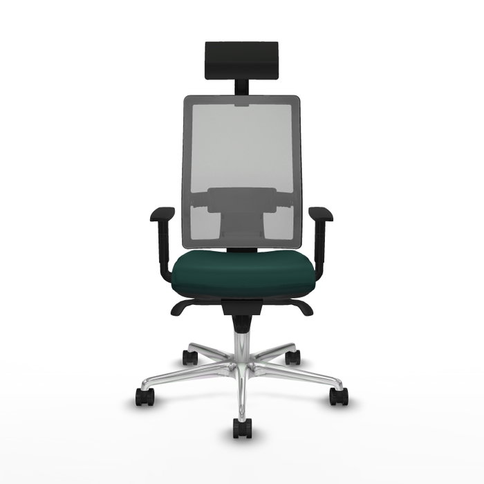 PIQUERAS Y CRESPO Silla de oficina Horna con mecanismo Sincro, Verde botella y Gris PIQUERAS Y CRESPO Silla de oficina Horna con mecanismo Sincro, Verde botella y Gris