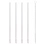 Cook Concept Set de 4 Pajitas Reutilizables de Vidrio Borosilicato con Escobilla