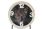 DKD Home Decor Set de 2 Relojes de Sobremesa MDF y Metal (Surtido Natural y Negro) 13x7x18 cm