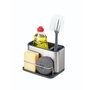 Joseph Joseph Surface Sink Tidy de acero inoxidable, Grande, Silver / Black