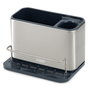 Joseph Joseph Surface Sink Tidy de acero inoxidable, Grande, Silver / Black