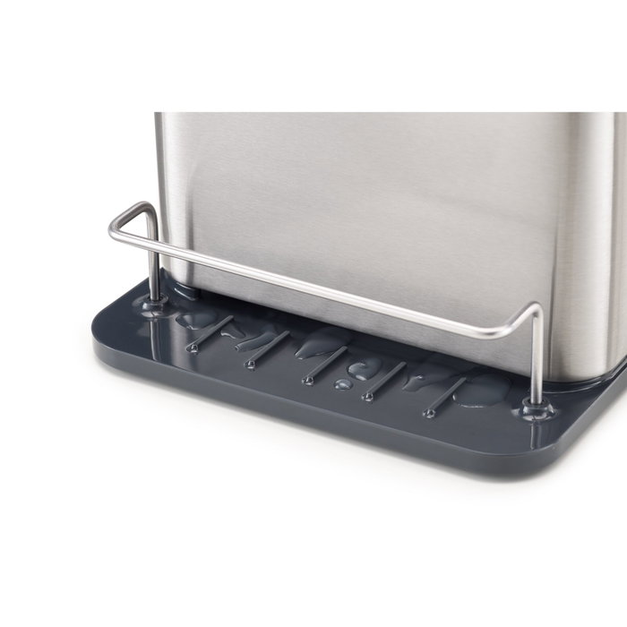 Joseph Joseph Surface Sink Tidy de acero inoxidable, Grande, Silver / Black