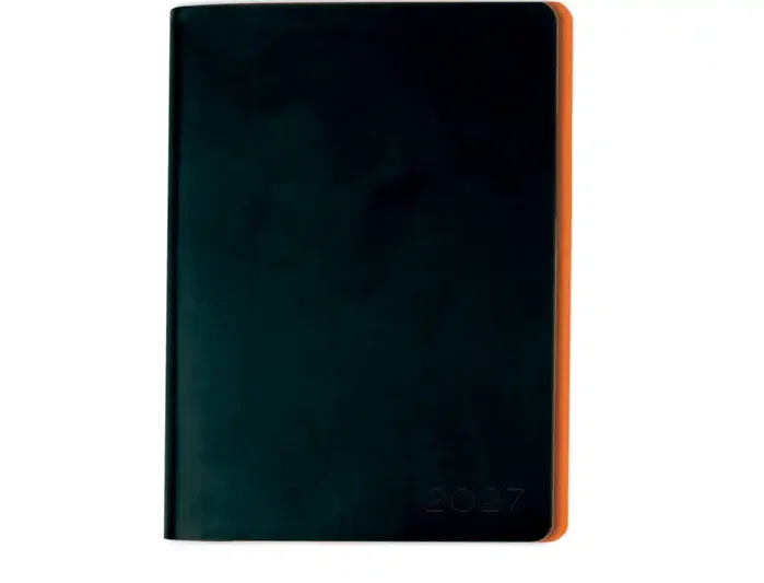 Liderpapel Agenda de oficina 2027 encuadernada naranja A5 bilingüe