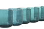 DKD Home Decor Vaso Turquesa Cristal Set de 6 Piezas 8.3 x 9.3 x 8.3 cm 320ml Apto Microondas y Lavavajillas