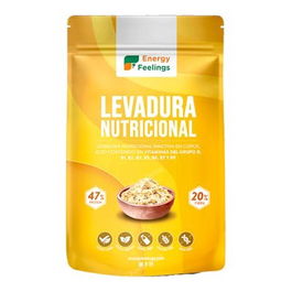Energy Feelings Levadura Nutricional Copos 250Gr. Vegan Sin Gluten Fuente de Vitaminas B y D