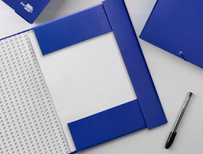 Liderpapel Carpeta Proyectos Folio Lomo 70mm Cartón Forrado Azul 250 x 350 mm