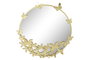 DKD Home Decor Mesita Auxiliar de Metal y Espejo Mate Dorado