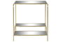 DKD Home Decor Mesita Auxiliar Glam Dorado Metal y Espejo 50 x 50 x 55 cm