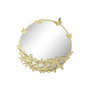 DKD Home Decor Mesita Auxiliar de Metal y Espejo Mate Dorado