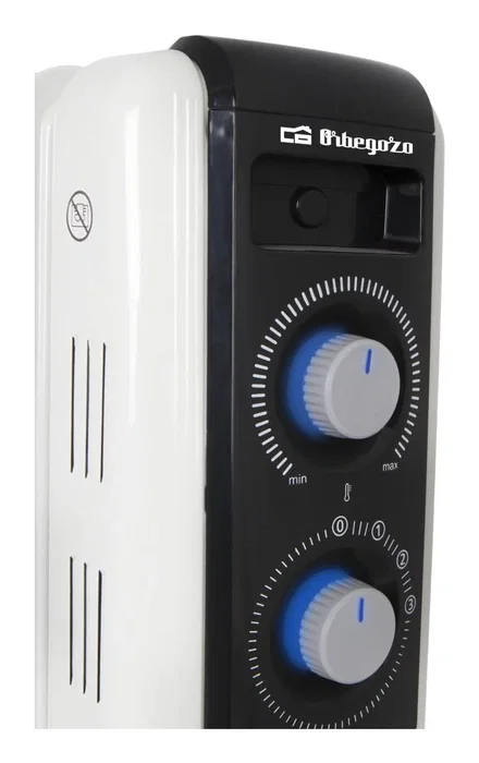 Orbegozo RF 2000 Radiador de Aceite Eléctrico 2000W, 9 Elementos, 3 Potencias 3 Potencias 800-1200-2000W, Termostato Blanco