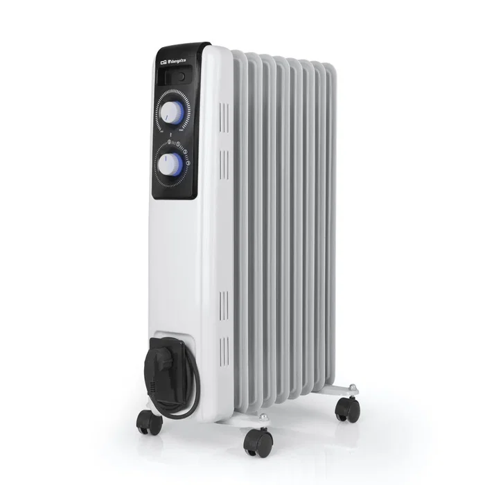 Orbegozo RF 2000 Radiador de Aceite Eléctrico 2000W, 9 Elementos, 3 Potencias 3 Potencias 800-1200-2000W, Termostato Blanco
