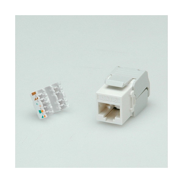 ROLINE Cat.6 Keystone Jack RJ-45 sin blindaje, toolless, blanco ROLINE Cat.6 Keystone Jack RJ-45 sin blindaje, toolless, blanco