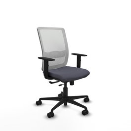 PIQUERAS Y CRESPO Silla de oficina Haches Gris oscuro y Blanco