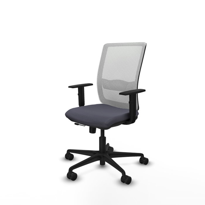 PIQUERAS Y CRESPO Silla de oficina Haches Gris oscuro y Blanco