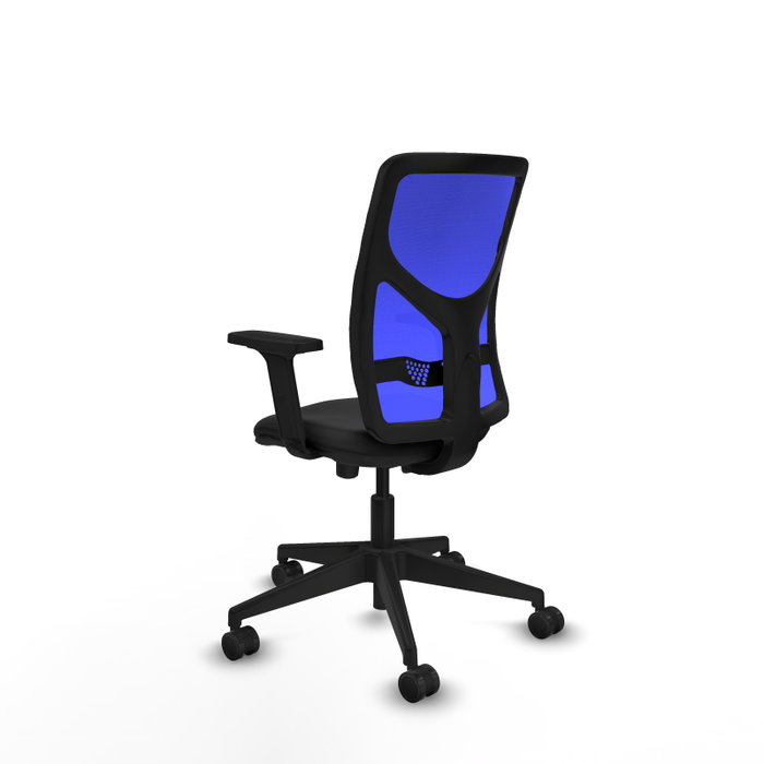 PIQUERAS Y CRESPO Silla de oficina Motilla con mecanismo Sincro/Traslack, Azul y Negro