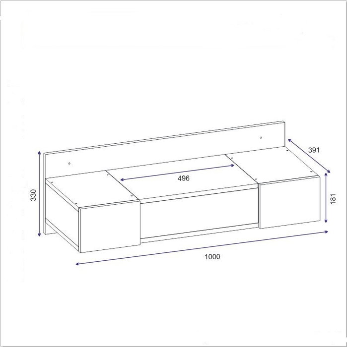 Hanah Home Mesa de Maquillaje Anthracite