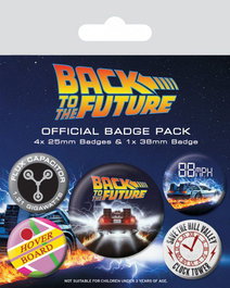 Regreso al Futuro Pack 5 Chapas DeLorean