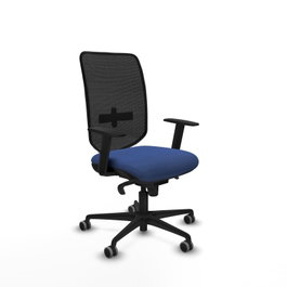 Silla Ossa Silla escritorio original ergonómica para , en home office, con respaldo fijo, apoyo lumbar regulable y brazos 1D, soporta hasta 120 Kg, mecanismo sincro 5 posiciones