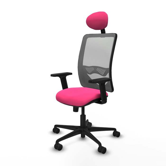 PIQUERAS Y CRESPO Silla de oficina Zulema Rosa con mecanismo Sincro