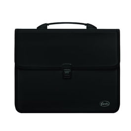 Maletin Forofis Pp Ribeteado A4 Con Asa Y Broche Negro