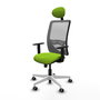 PIQUERAS Y CRESPO Silla de oficina Zulema con mecanismo Sincro, Pistacho y Gris