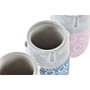 DKD Home Decor Macetero de Cemento CARA Surtido de 4 Unidades
