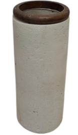 DKD Home Decor Jarrón Terracota y Mango Crudo