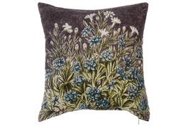 DKD Home Decor Cojin Shabby Lila Verde Azul Flores Algodon 45 x 45 x 10 cm (2 Unidades)