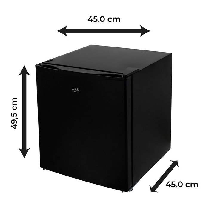 Adler Refrigerador Bajo Encimera 45 L Negro AD8096 450 x 450 x 495 mm 6 Niveles Clase E