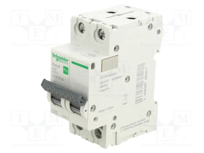 SCHNEIDER ELECTRIC Interruptor magnetotérmico Easy9 Pro 2 polos 25A 6kA SCHNEIDER ELECTRIC Interruptor magnetotérmico Easy9 Pro 2 polos 25A 6kA
