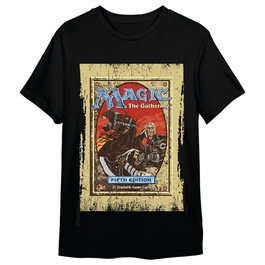 Wizards of the Coast Camiseta oficial Magic the Gathering Black Knight para hombre, Algodón, Talla S