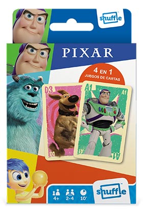 Shuffle Juego de Cartas 4 en 1 Pixar Classic