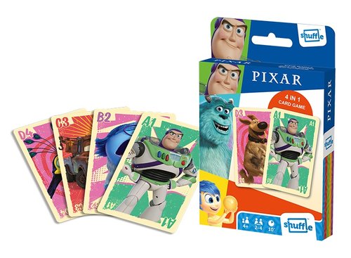 Shuffle Juego de Cartas 4 en 1 Pixar Classic Shuffle Juego de Cartas 4 en 1 Pixar Classic