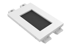 Vision TC3 BRUSH - Módulo único de doble altura con orificio para pasar cables, accesorio para sistema de ducto para canal, color blanco, plástico