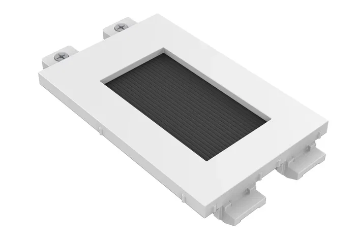 Vision TC3 BRUSH - Módulo único de doble altura con orificio para pasar cables, accesorio para sistema de ducto para canal, color blanco, plástico