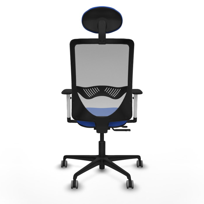 PIQUERAS Y CRESPO Silla de oficina Zulema con mecanismo Sincro/Traslack, Tela Azul y Malla Gris PIQUERAS Y CRESPO Silla de oficina Zulema con mecanismo Sincro/Traslack, Tela Azul y Malla Gris