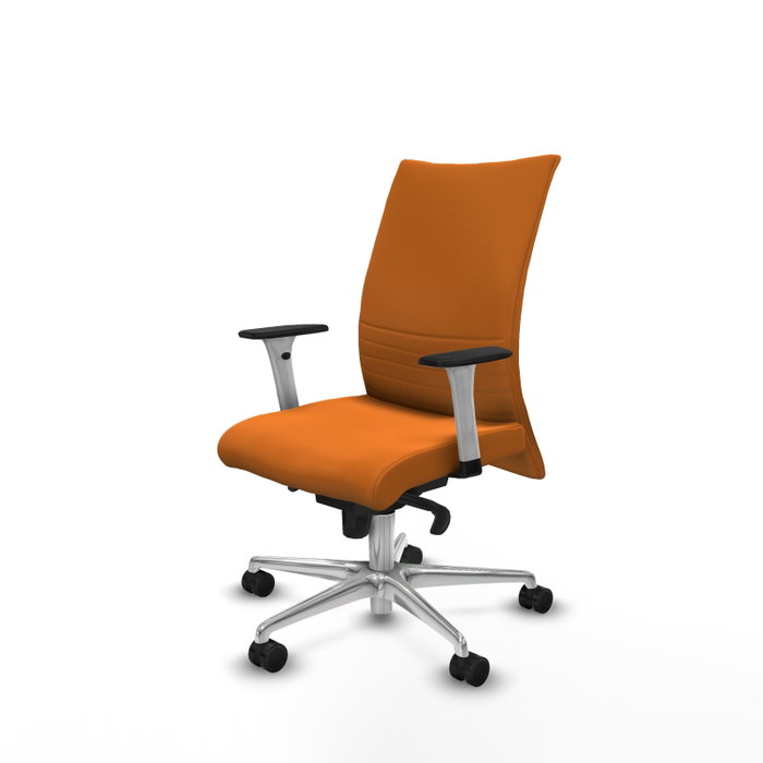 PIQUERAS Y CRESPO Silla Albacete Confidente Naranja Similpiel Mecanismo Sincro PIQUERAS Y CRESPO Silla Albacete Confidente Naranja Similpiel Mecanismo Sincro
