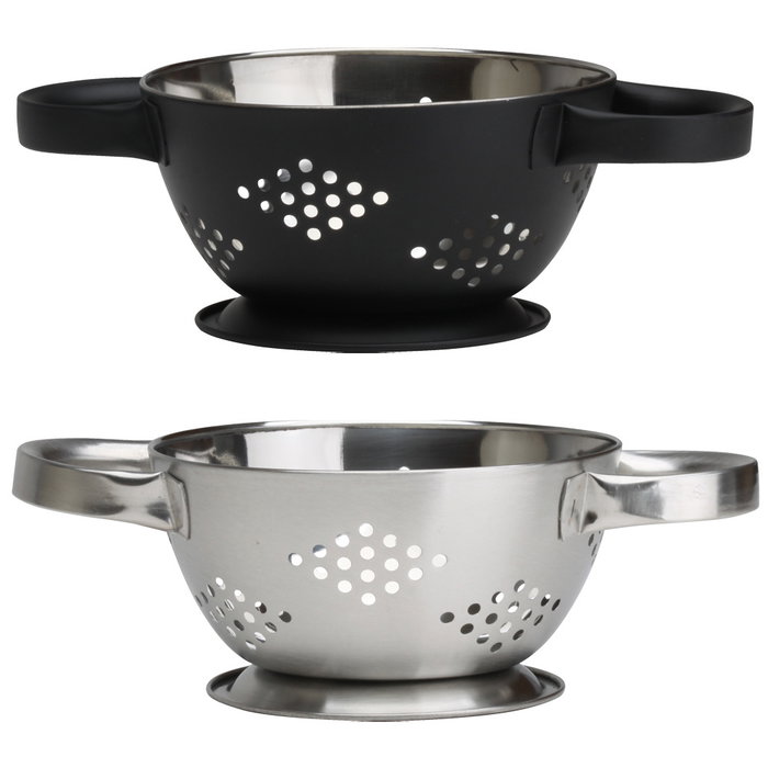 Day Escurridor de Acero Inoxidable con Pie y Asas Diámetro 14 cm Colores Surtidos