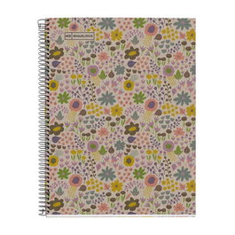 Bloc Miquelrius Eco Design Notebook 1 Micro.Tapa Dura A4 80H 80G Cuadric.5X5 Ecoflowers (Set de 5)
