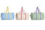 DKD Home Decor Bolsa Mediterraneo Azul Verde Blanco Roto Canvas 60 x 38 x 38 cm (3 Unidades)