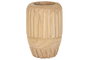 DKD Home Decor Jarrón de Madera Paulownia Tallado Natural 29x29x42 cm