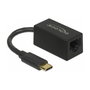 DeLOCK Adaptador USB Type-C™ a Gigabit LAN 1 x RJ-45 Negro