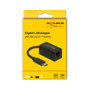DeLOCK Adaptador USB Type-C™ a Gigabit LAN 1 x RJ-45 Negro