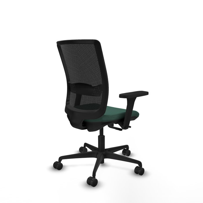 PIQUERAS Y CRESPO Silla de oficina Haches Verde botella con brazos 3D PIQUERAS Y CRESPO Silla de oficina Haches Verde botella con brazos 3D